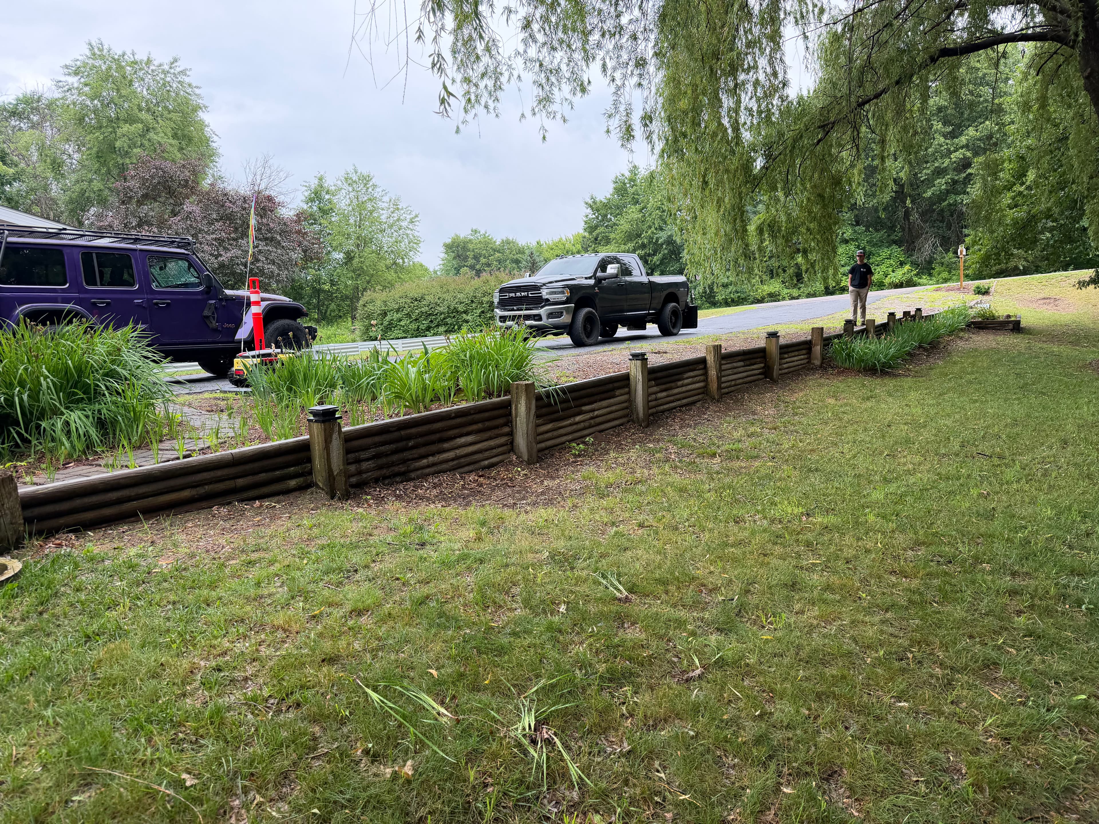Project Old Timber Wall Replaced With RCP Block Retaining Wall in Big Lake MN image