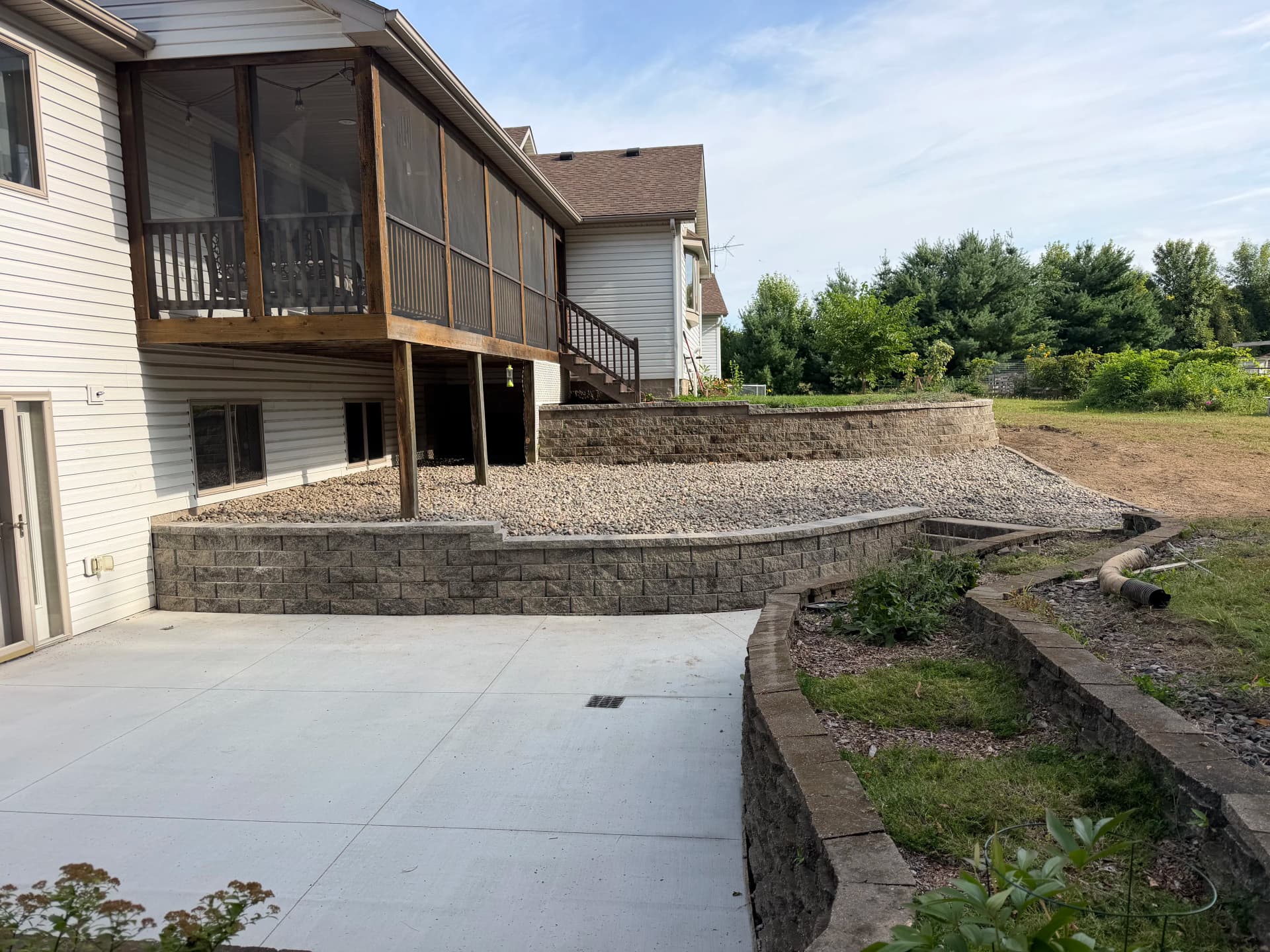 Concrete Patio and Retaining Wall Upgrade in Princeton MN