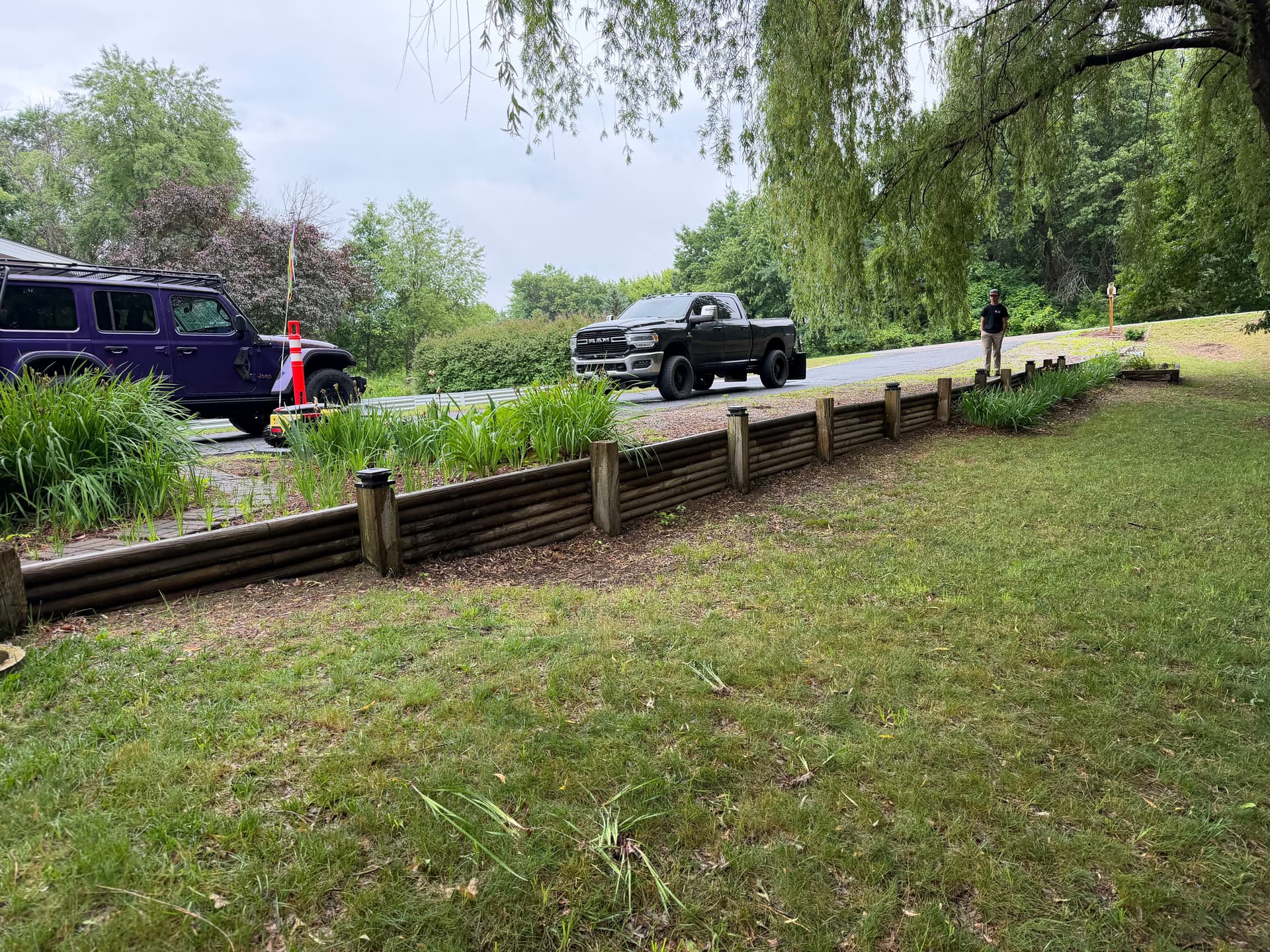 Old Timber Wall Replaced With RCP Block Retaining Wall in Big Lake MN image