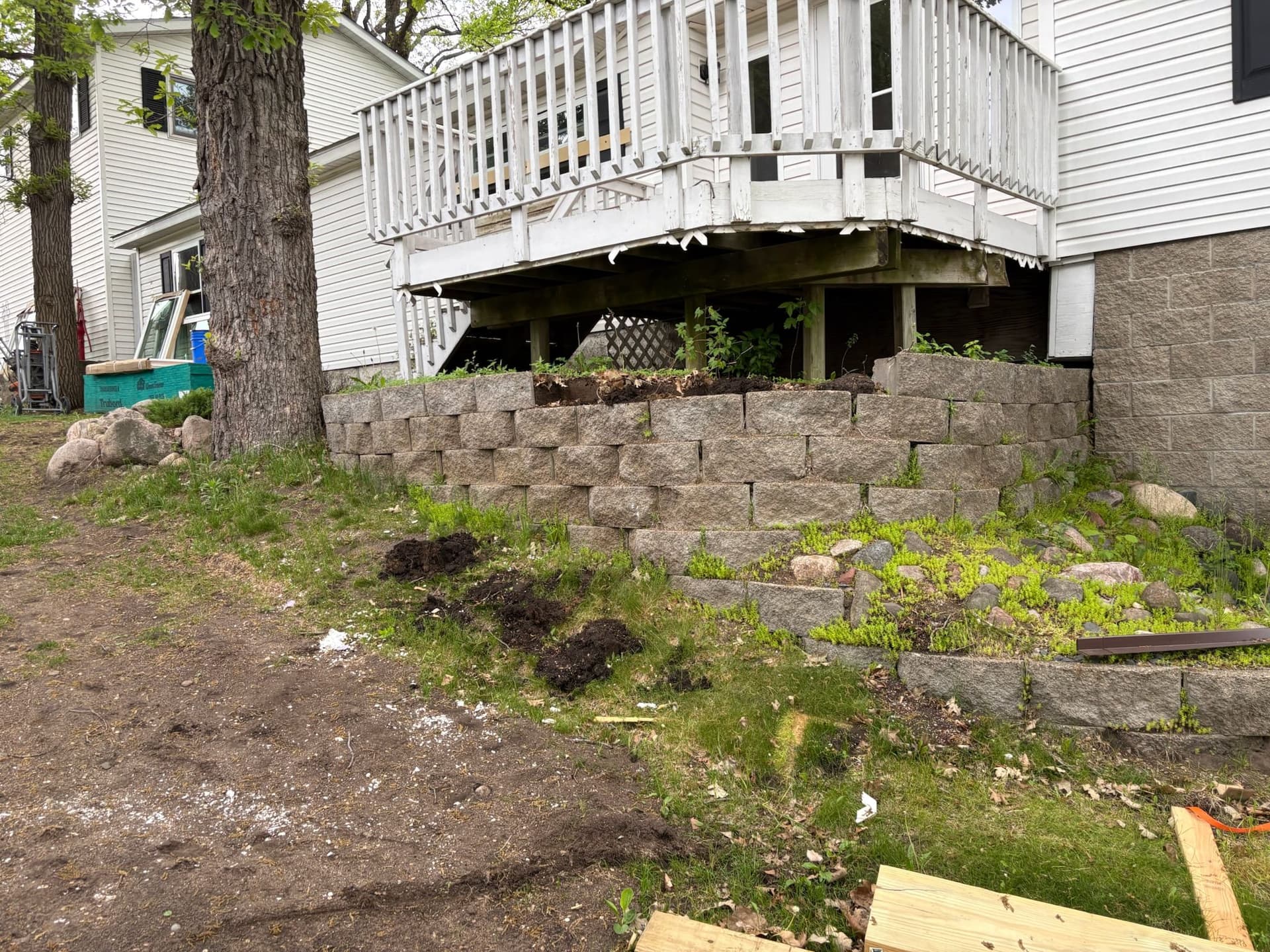 Failing Retaining Wall Replaced Right in Clear Lake image