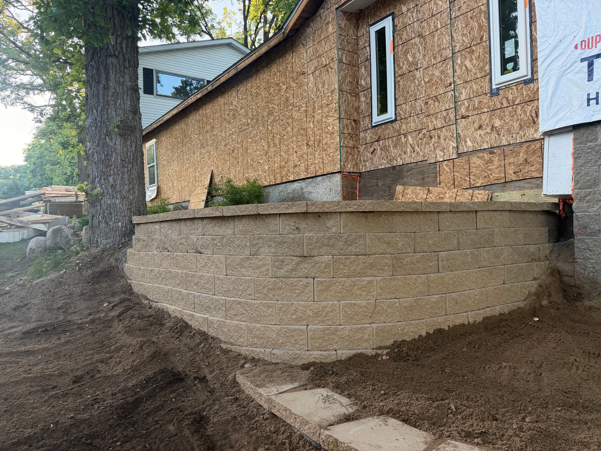 Gallery photos for Failing Retaining Wall Replaced Right in Clear Lake: Image #1
