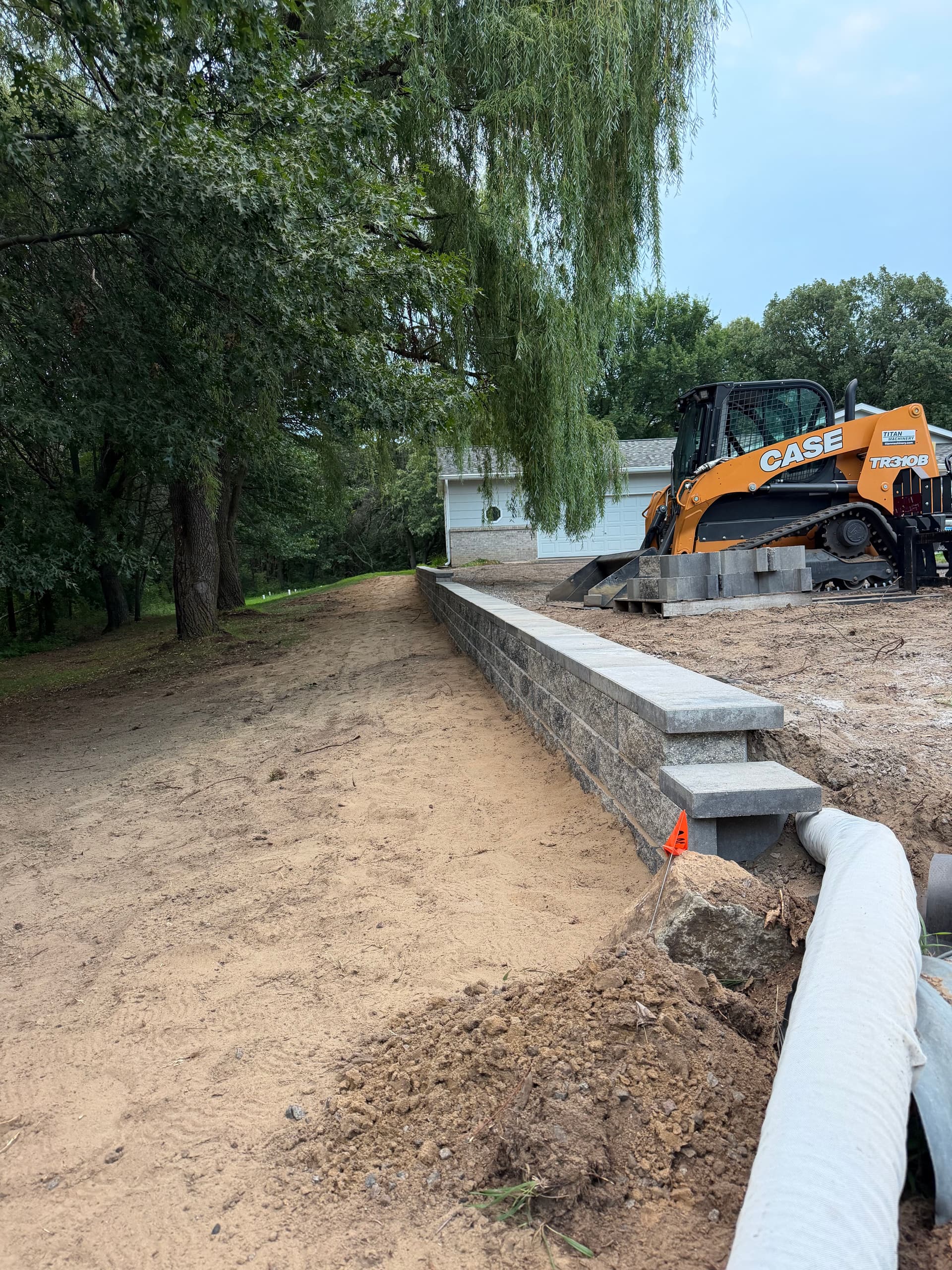 Gallery photos for Old Timber Wall Replaced With RCP Block Retaining Wall in Big Lake MN: Image #1